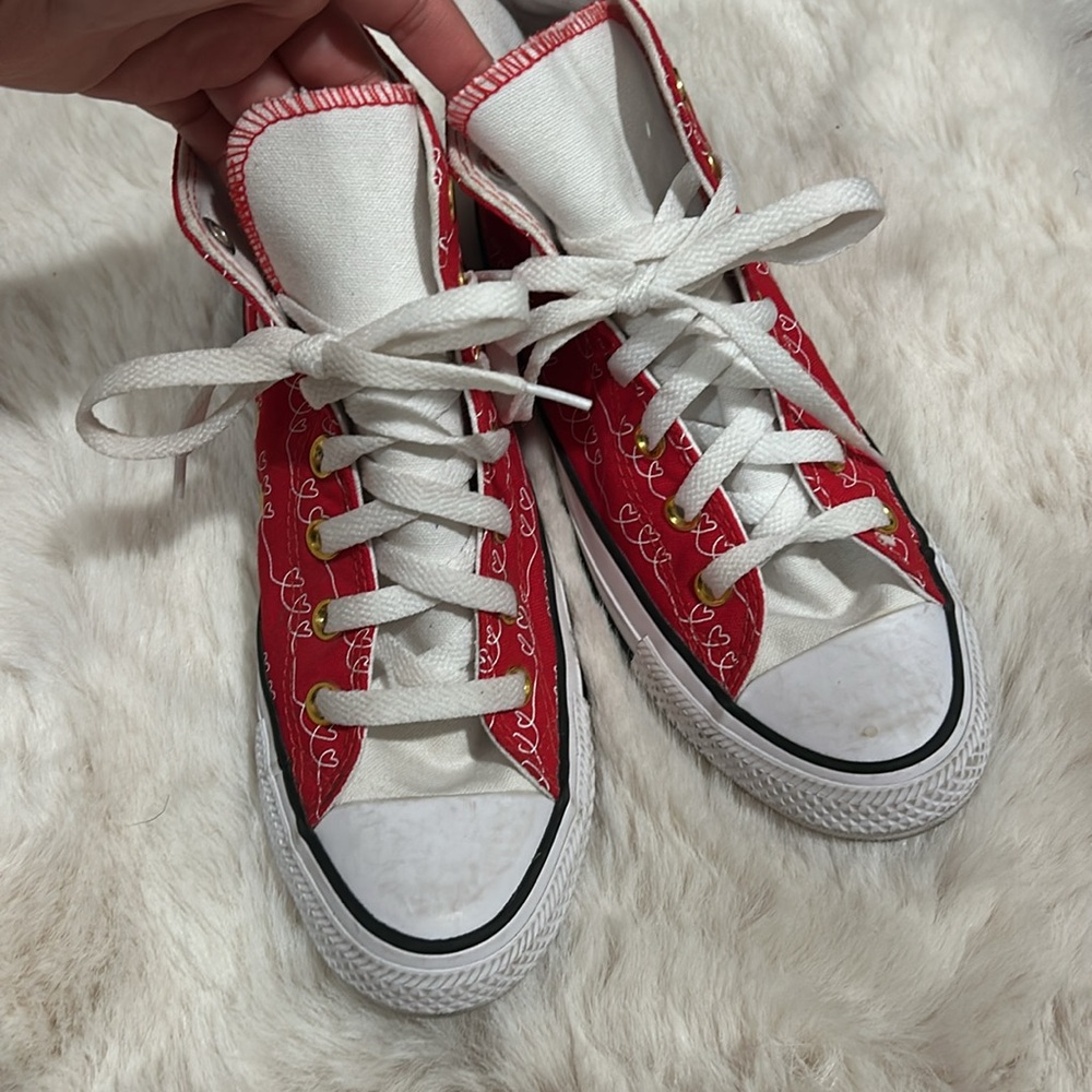 Red High Top Converse - Picture 5 of 7